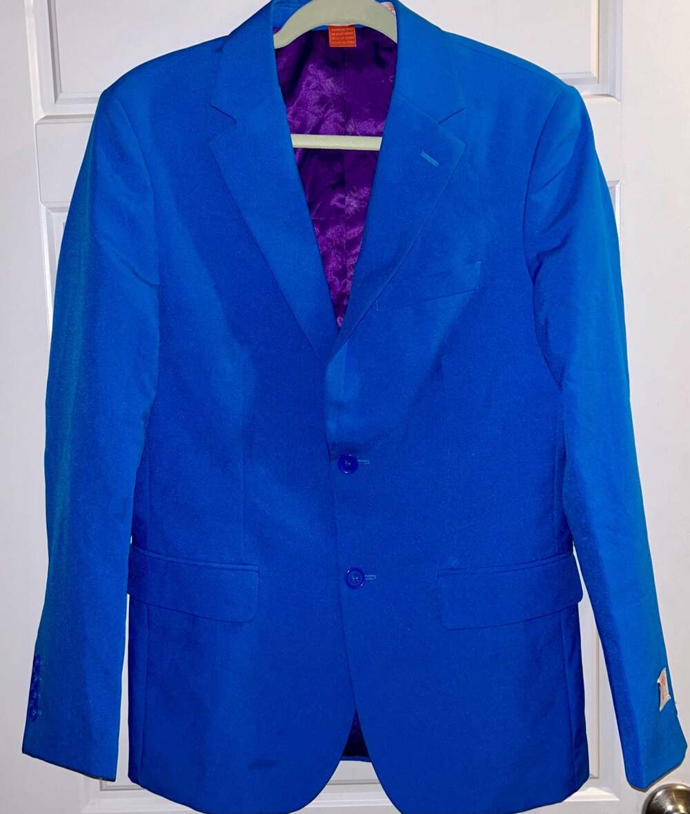 OppoSuits Solid Cobalt Blue Blazer Jacket